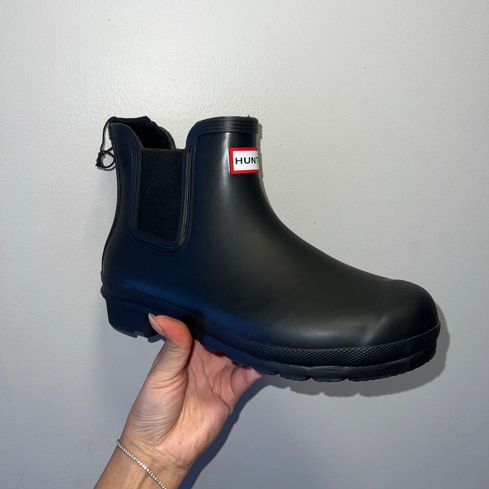 Hunter Original Chelsea Short Rain Boot Black - Picture 4 of 7